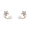 2025 Korean High-End Pearl Flower Earrings: Luxurious Niche Design for Women