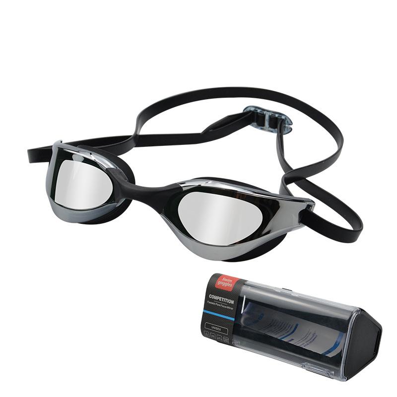 New High-definition electroplated silicone swimming goggles Waterproof and anti-fog adult racing goggles