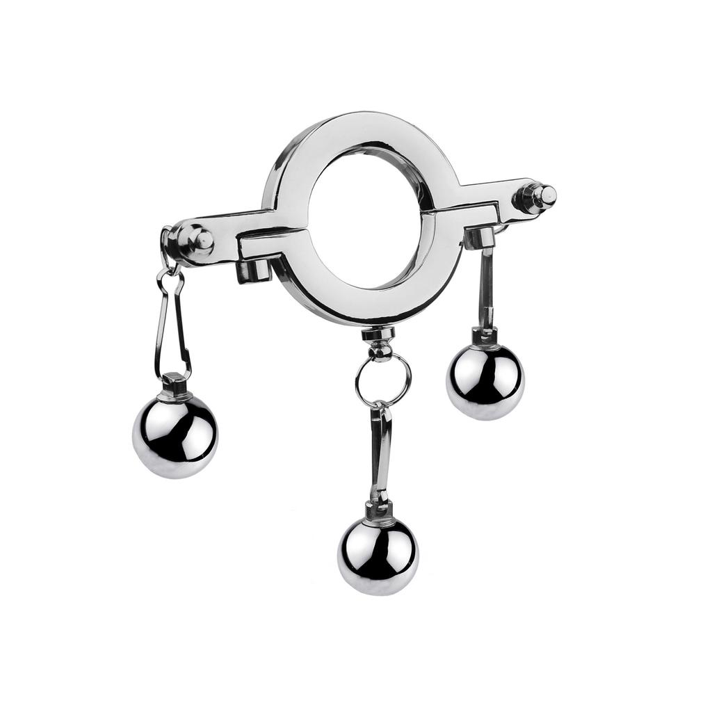 Gay Adult Supplies Metal Toys Horseshoe Ring Penis Ring Weight Bearing Ball Exercise SM Hanging Ball Penis Ring Gravitational Ball