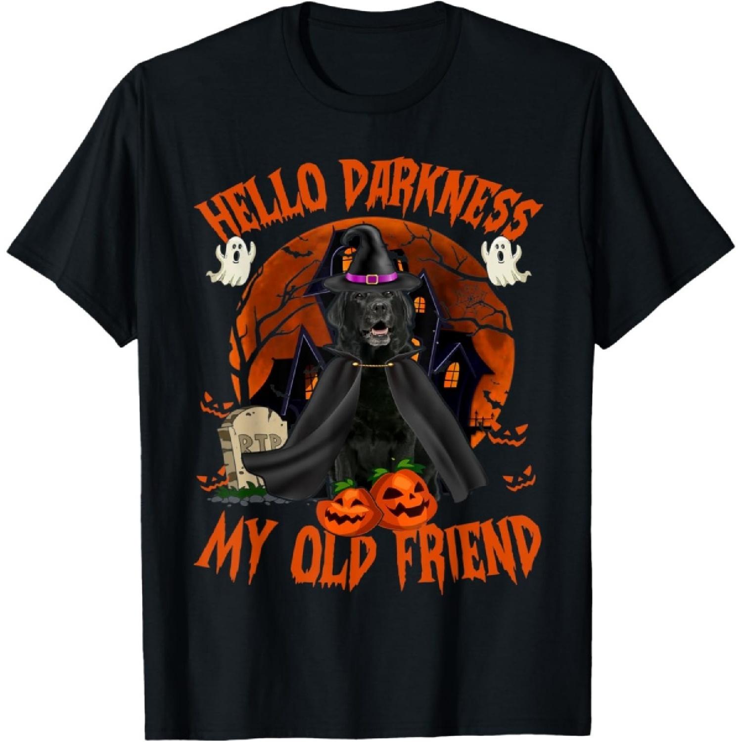 Hello Darkness My Black Labrador Retriever Dog Halloween T-Shirt S
