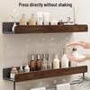 Vintage Walnut Bathroom Wall Shelf & Cosmetic Rack