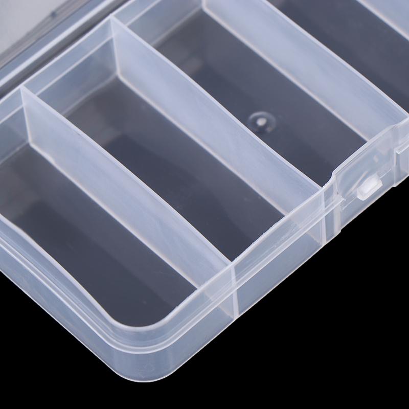 Transparent 5 Compartments Fishing Tackle Box Storage Case Fly Fishing Lure Spoon Hook Bait Case Boxes Fishing Accessories Tools