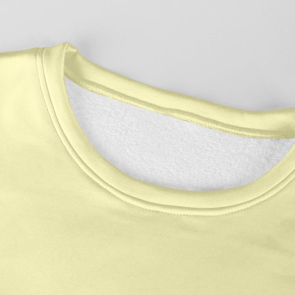 Men's Round Neck Fleece-Lined Thick Solid Color Sweatshirt