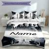 3pcs Custom Name Fast and Furious Set,Includes 1 Duvet Cover and 2 Pillowcases,All-season Bedroom Decor