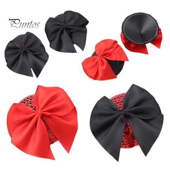 1 Pair Chest Patches Anti-exposure Bow And Sequin Decor Nipple Covers Reusable Lightweight Nipple Stickers Couple Sex Product for Parties And Dates