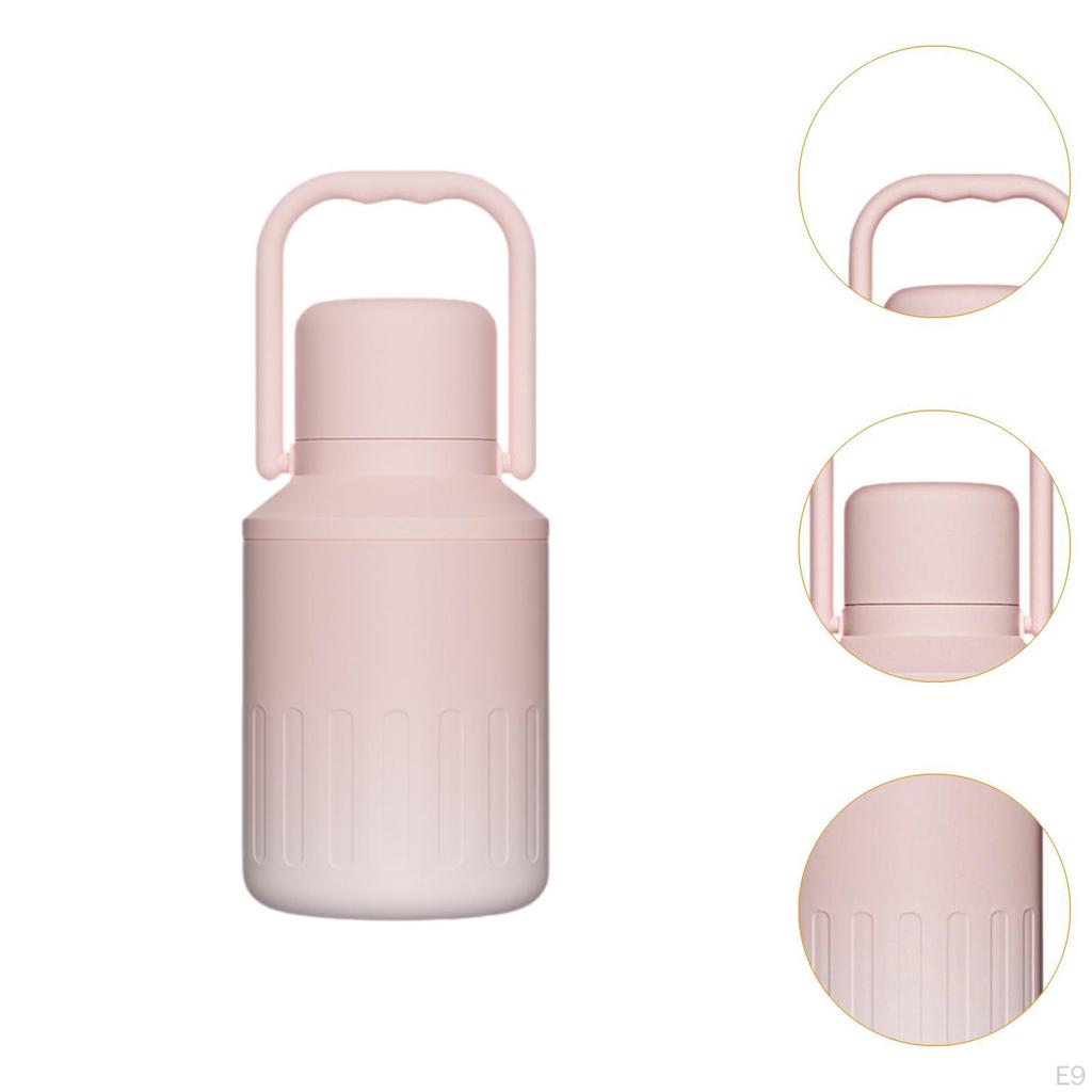 Insulated Water Bottle Drink 1000ml Portable with Handle Thermal Mug for Running