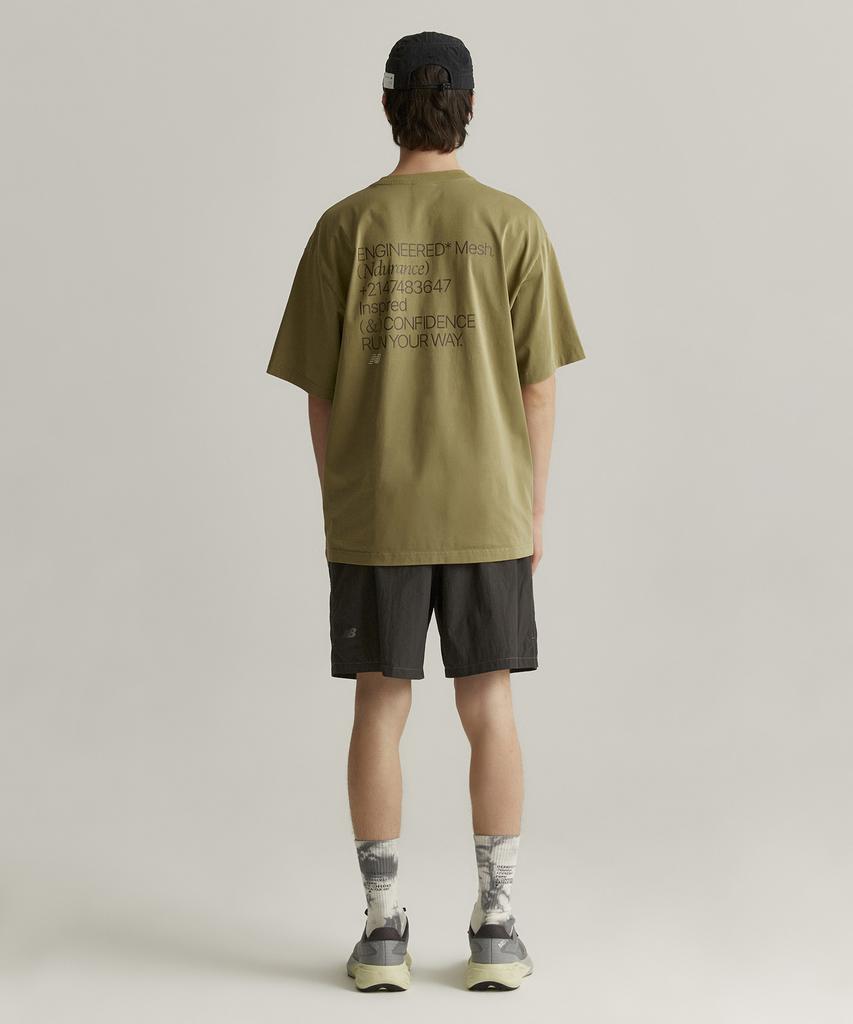 Nyuballanseu Nbnef31743 / Uni Ndurance Lettering Short Sleeve T-Shirt (Khaki)