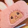 Cartoon  Plush Pen Bag Monchichi Rabbit Pen Bag Girl Birthday Gift Cartoon Kawaii  Doll Makeup Storage Bag