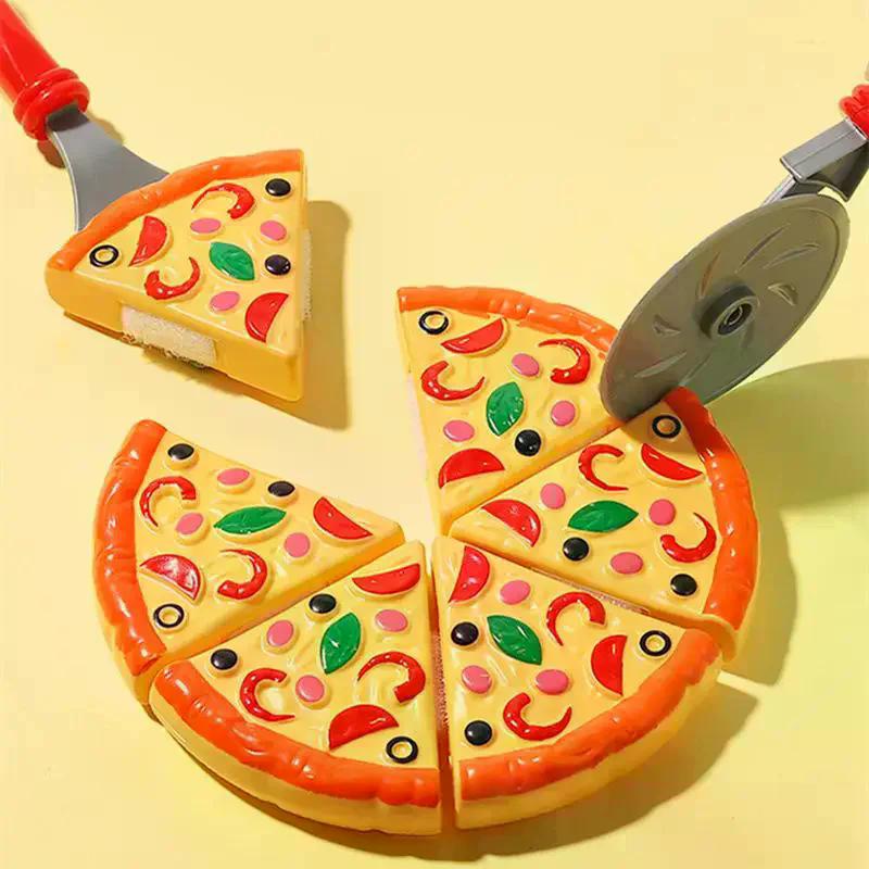Kinder Pizza Schneidespielzeug Simulation Kunststoff Pizza Dinette Kinderspielzeug Küche Rollenspiel Essen Kochen Küchenspielzeug