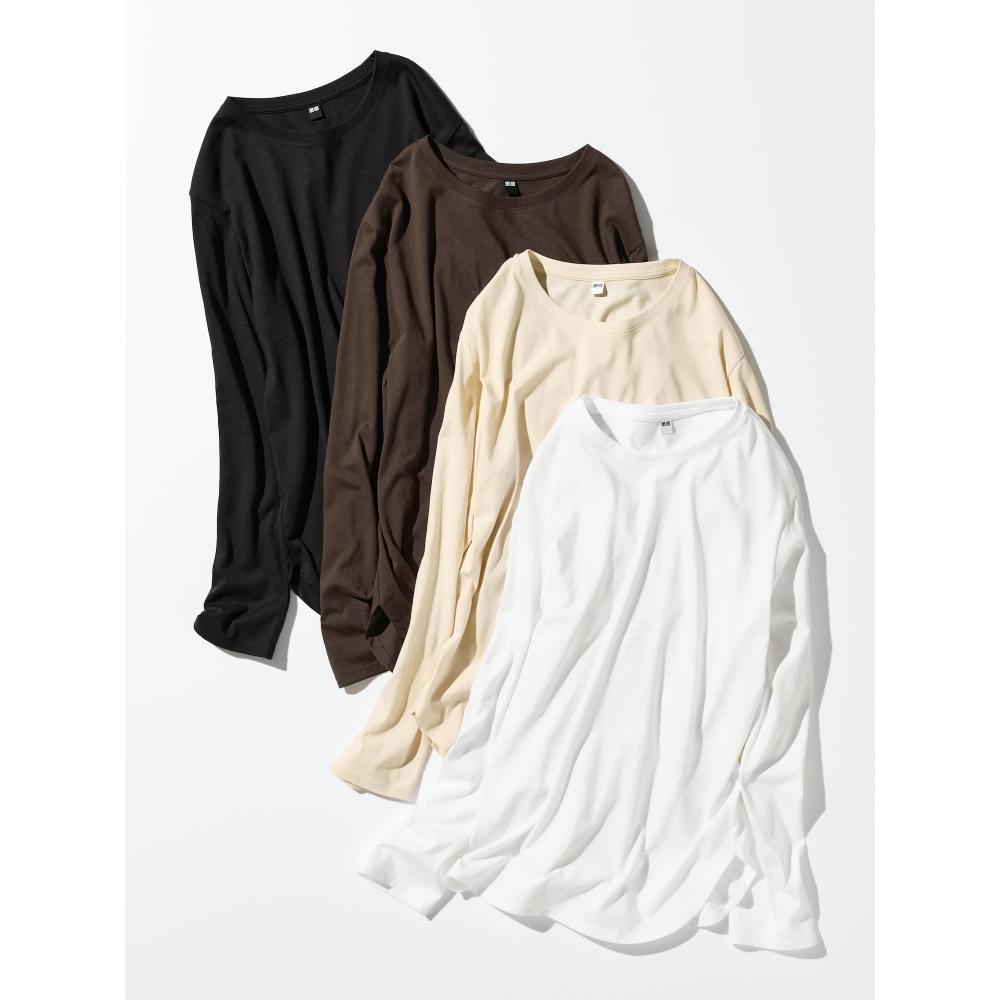 Uniqlo Japan SofT CoTTon Round Hem T Long Sleeve