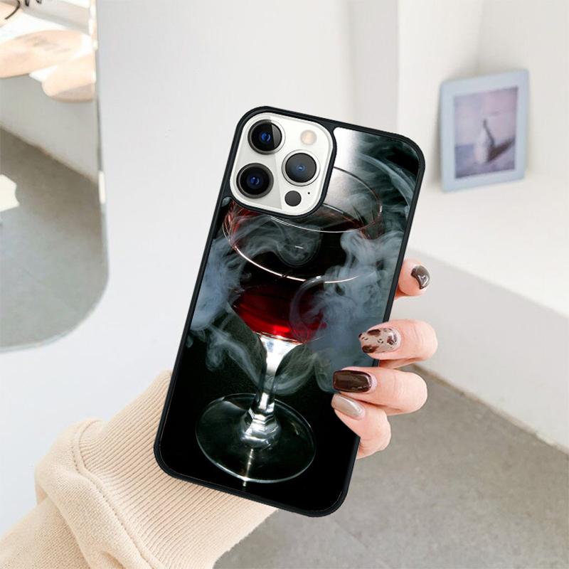 Red Wine Glass Phone Case For iPhone 17 Air 16 15 14 11 12 13 Pro MAX Plus coque Cover Shell