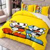 Cuphead 3Pcs Bedding Set Duvet Cover With Two Pillowcases For Bedroom Home Decoration