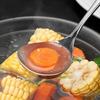 2 SZTUKI Łyżka do makaronu ze stali nierdzewnej 304 Pogrubiana z długim uchwytem Łyżki do zupy do gorącego garnka, zupy ramen, do domu, naczynia stołowe, przybory