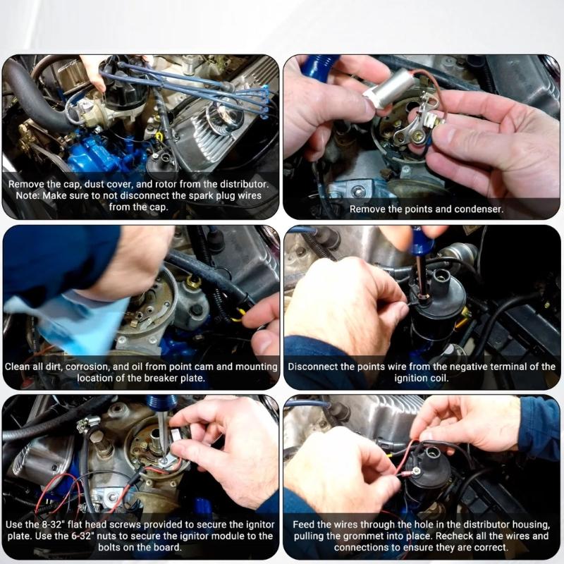 Zündumrüstsatz 1442 für IHC 4-Zylinder Elektronischer Zündspulensatz Automobilzubehör Einfache Installation