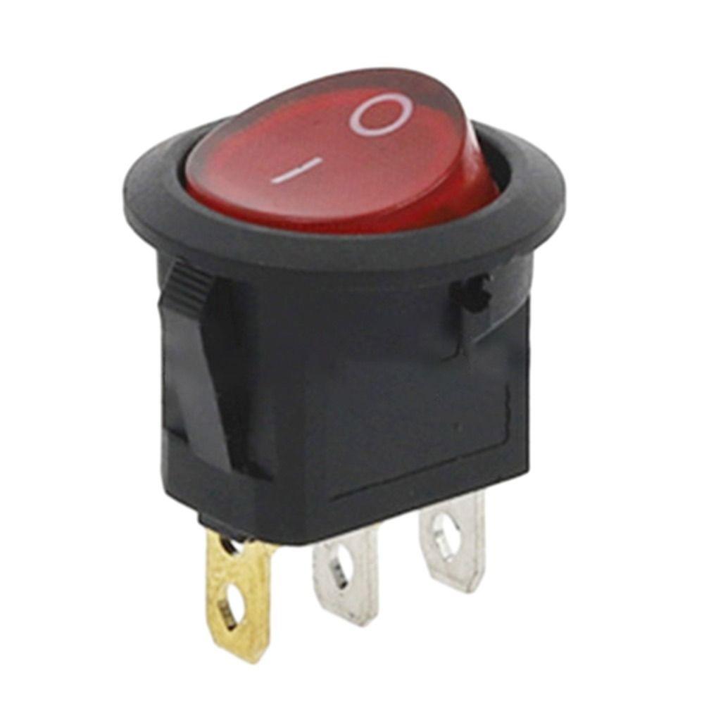 Round Rocker Plug DIY Light Switch Car Button Lights Power Switch Switches