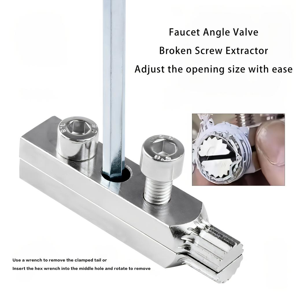 1 Set of Adjustable Metal Pipe Breaker Removal Tool Kit, Faucet Quick Thread Extraction Tool, 4mm and 6mm Nut Universal Extractor, Disassembly Tool