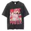 Anime Chainsaw Man T-shirt Denji Power Makima Aki Graphic T Shirt Men's Clothing Short Sleeve Oversized Tshirt