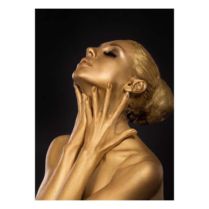 

Африканская женщина, черный и золотой портрет, холст, картины, печать плакатов, настенная художественная картина, домашний декор для гостиной, без рамки 50x70cm