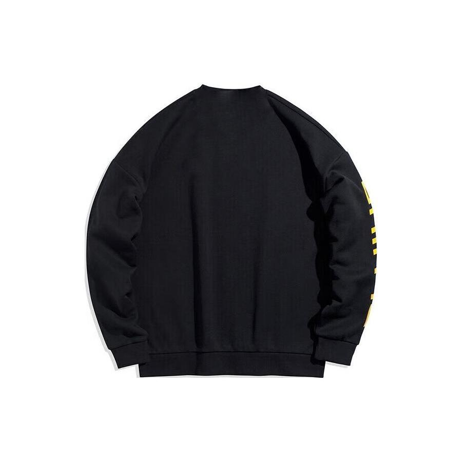 Li Ning Sweatshirts Unisex Black Crew Neck Moderate Regular YWDT311-2