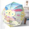 Sanrio Characters,Usahana Automatic Folding Umbrella Simple 8 Rib Design, Bright Cartoon Pattern, Durable Iron Frame, Suitable For Travel, O