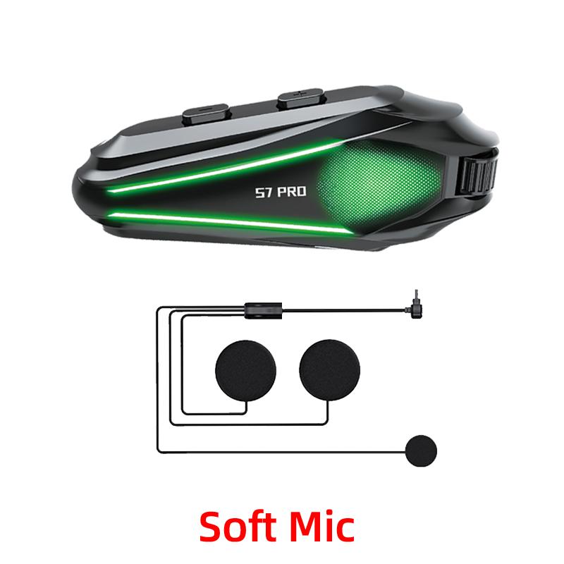 

New S7 Pro Motorcycle Helmet Intercom Headset Bluetooth 5.3 IP67 Waterproof Music Sharing Noise Reduction All-day Battery Life
