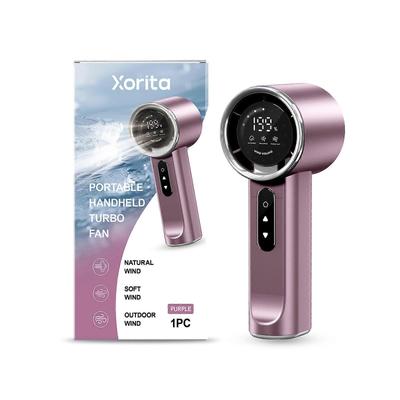 Xorita Fialový Vysokorychlostní Ruční Ventilátor, Třírychlostní Nastavení Větru, Rychlé Nabíjení, Dlouhá Výdrž Baterie, Tichý A Přenosný