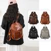 Simple Backpack Women's New Trend Fashion Pu Soft Leather Backpack Large Capacity Commuter Travel Bag