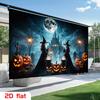 2D Flat Banner, 1 Piece. Dark Witch Boiler, Pumpkin, Ghost Castle, Halloween Background Fabric, Polyester Background Fabric.