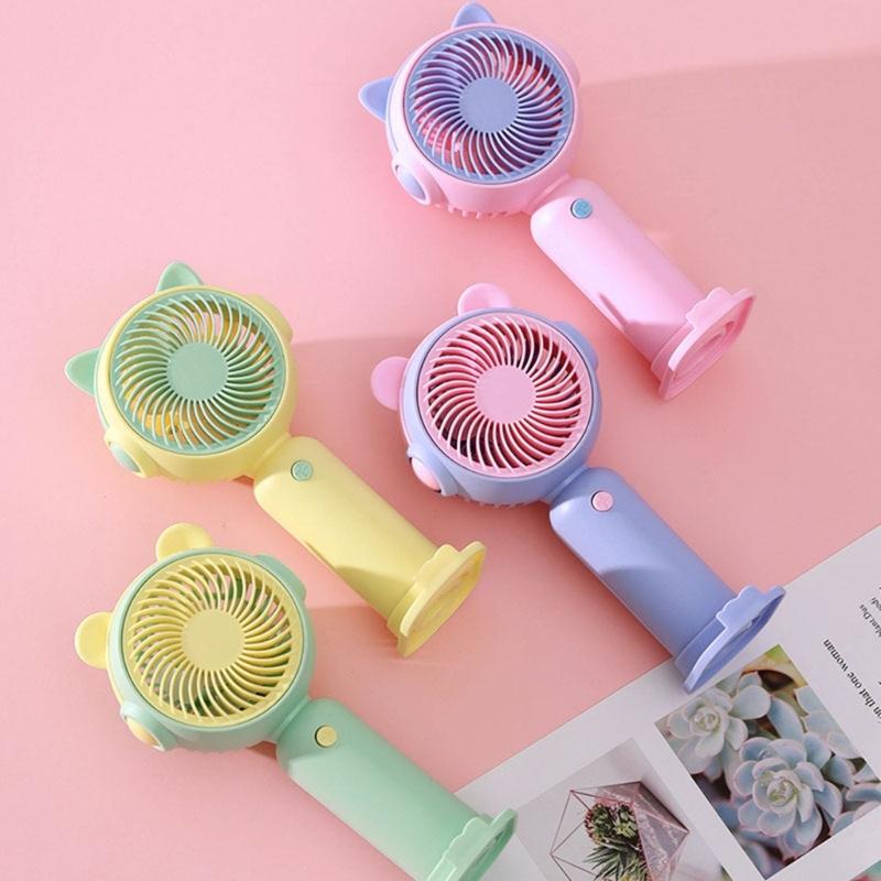 AM3 Battery Operated Handheld Fan Indoor Outdoor Use Ergonomic Handle Lightweight For Kids Adults Outdoor Travel