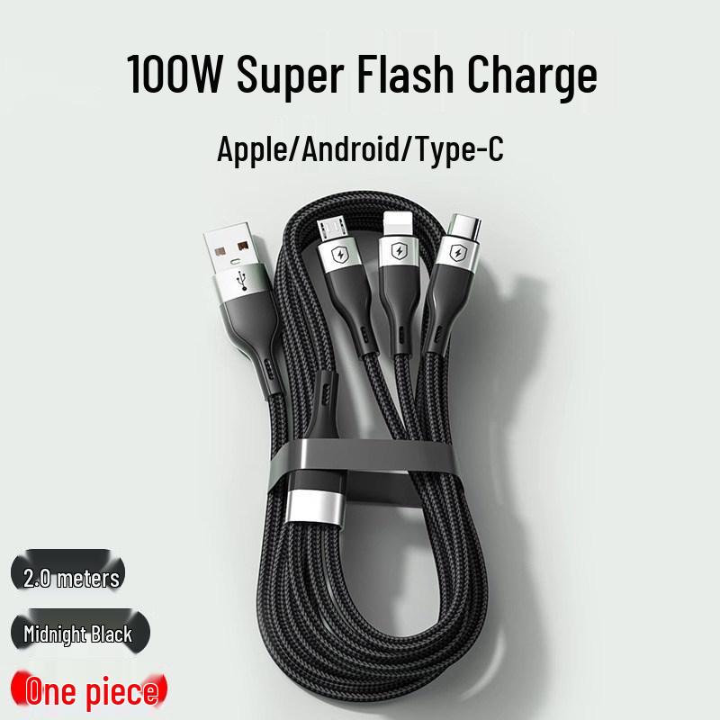 Fast Charging 3-in-1 Universal Multi-Head Phone Charger Cable