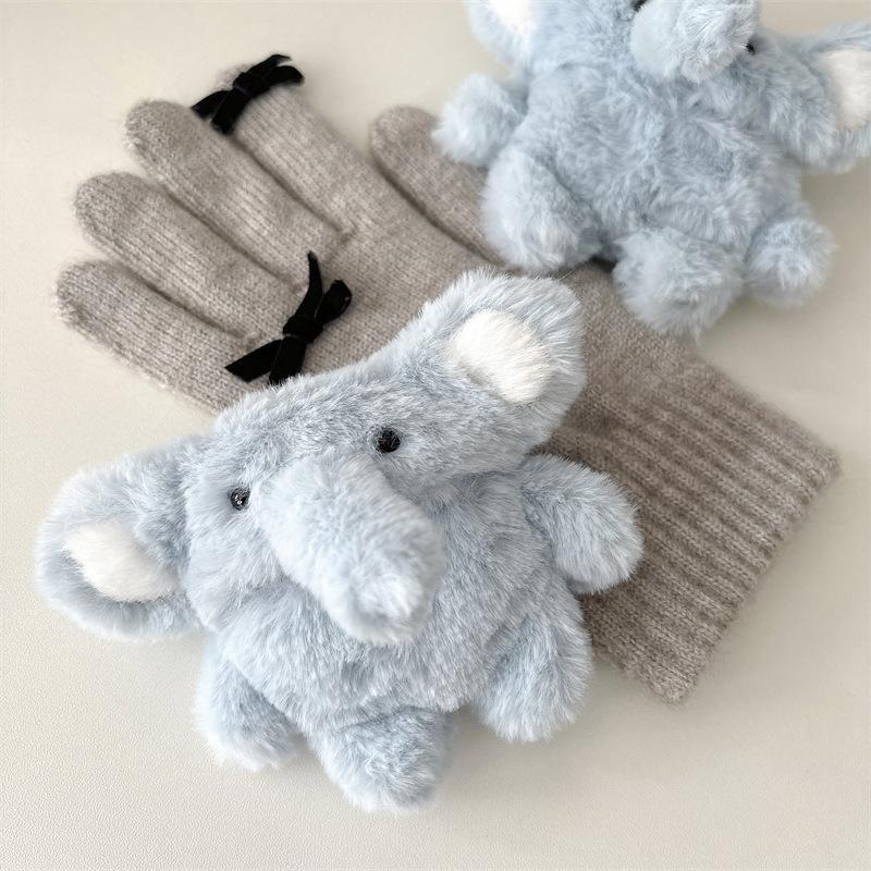 Plush Baby Elephant for AirPods Pro2 Apple Bluetooth Wireless 1/2/3 Generation Earphone Cover Cute Cartoon Woman