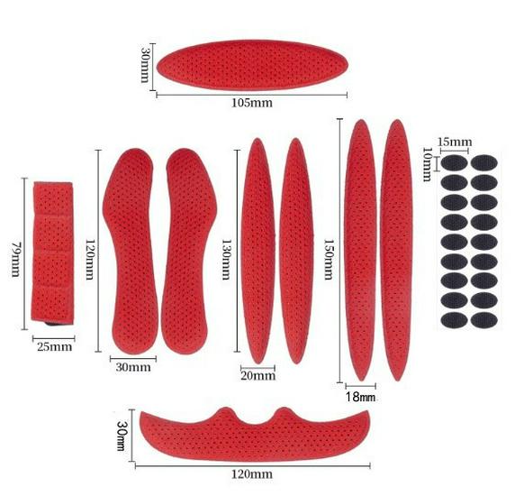 

Универсальный вкладыш для велосипедного и мотоциклетного шлема - губка EVA, формованная методом холодного/горячего прессования Universal чёрный