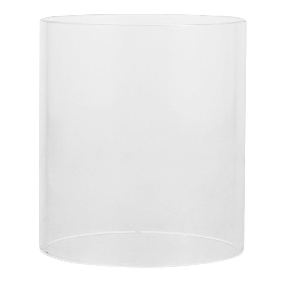 Remplacement Abat-jour Cylindrique en Verre Transparent pour Bougeoir Ouragan, Couvercle Cheminée Transparent pour Décoration de Maison et de Mariage
