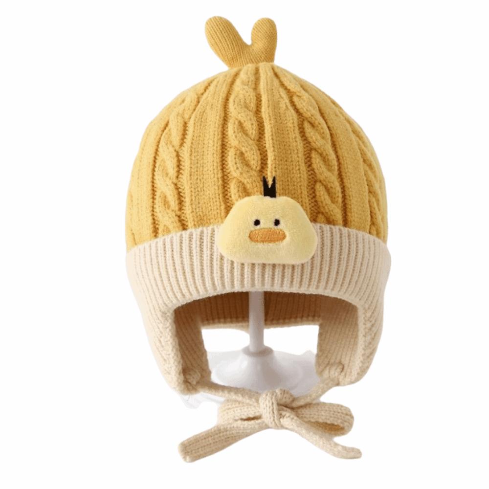 Breathable Toddler's Plush Knitted Hat 6-36 Months Kids Ear Protection Hat  Winter Season