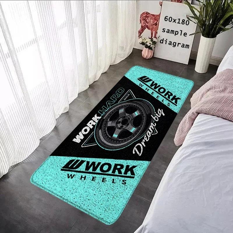 

Entrance Doormats Work Wheel Hub - Non-slip Bedroom Mat for Hallway Kitchen Floor Car Boot Carpets Room Decor Bathroom Rugs 40x60cm