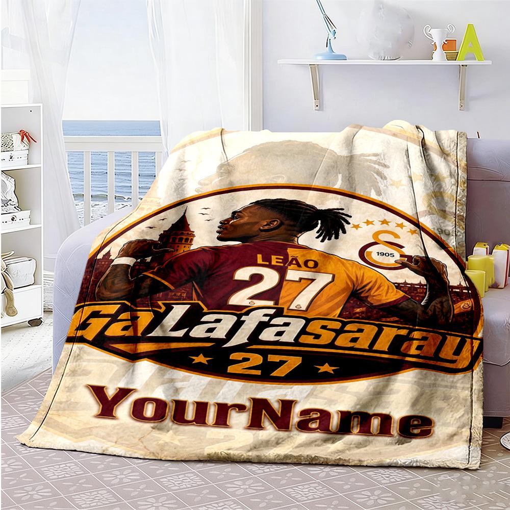Galatasaray Personalized Name Blanket Gift Personalized Blanket Durable Comfort Throw For Livingroom Couch Office Living Room Four Seasons Universal