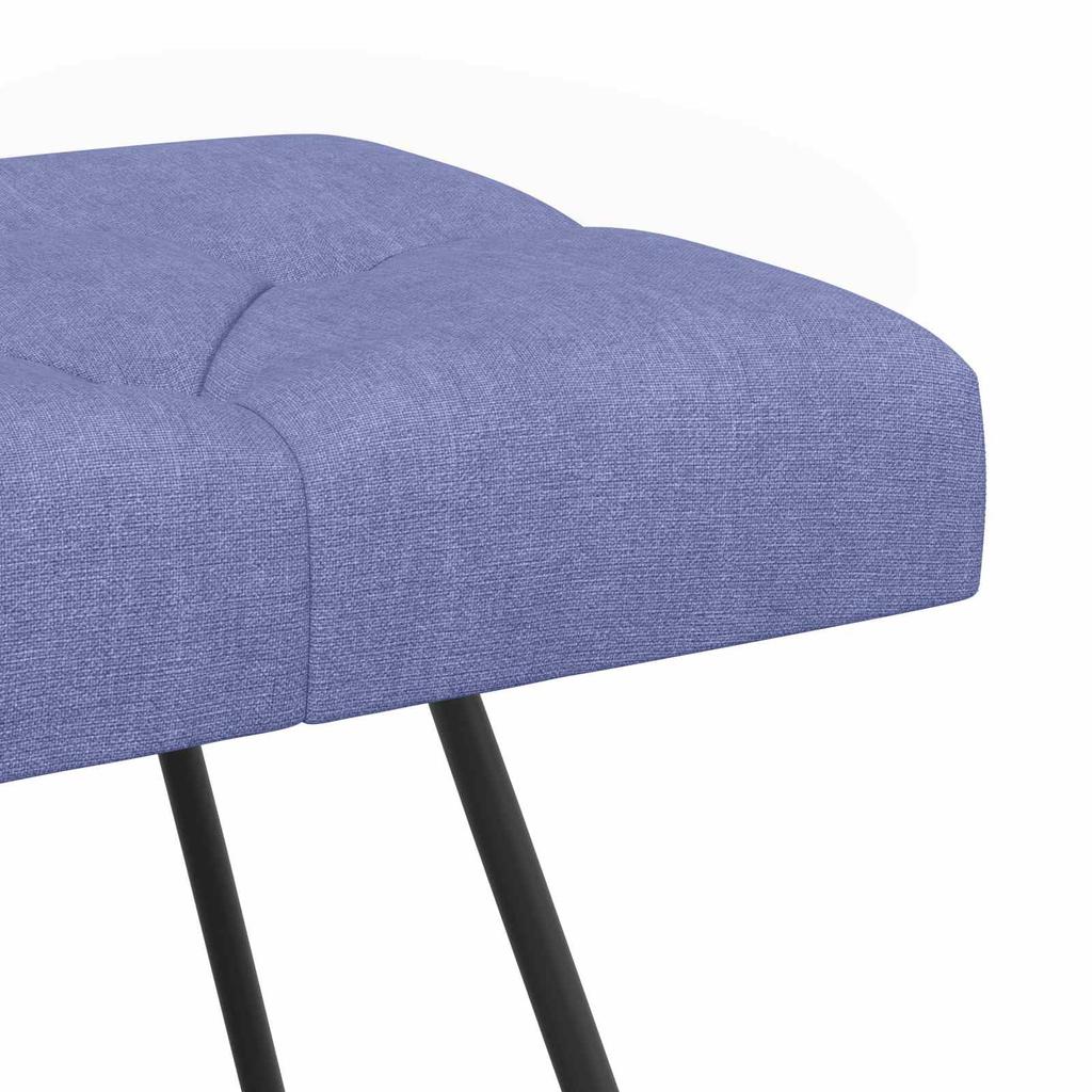 Button Tufted Bench Jeans Blue 80 x 40 x 46 cm Fabric