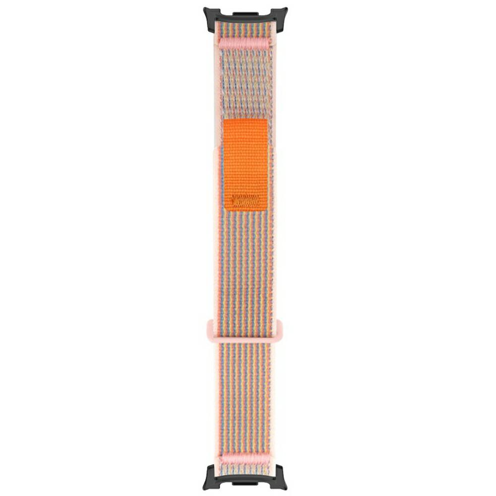 

Nylon Watch Strap For Samsung Galaxy Watch8 44mm/40mm/Watch8 Classic 46mm Loop Fastener Wrist Band with Metal Connectors Pink