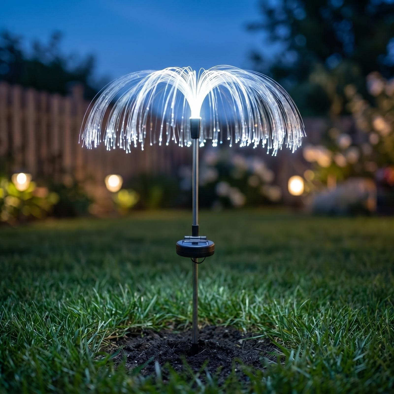 

Solar Powered Outdoor Garden Light Decorative Artificial Flower Lamp with Stake for Yard Pathway Patio Lawn Landscape Lighting one size