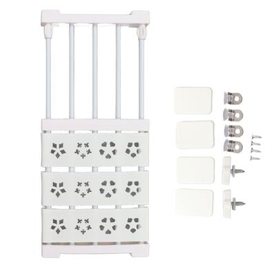Étagère de Tension de Placard Extensible Blanche Sans Perçage Organisateur Séparateur d'Étagère de Tension Télescopique pour Garde-Robe
