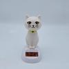 Solar-Powered Wiggling Cat Dashboard Figurine - Creative Cartoon Ornament & Children's Toy Gift