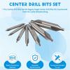 A34R 7 Pcs Center Drill Bits Set 60-Degree Angle Center Drill Bits Kit Countersink Tools For Lathe Metalworking