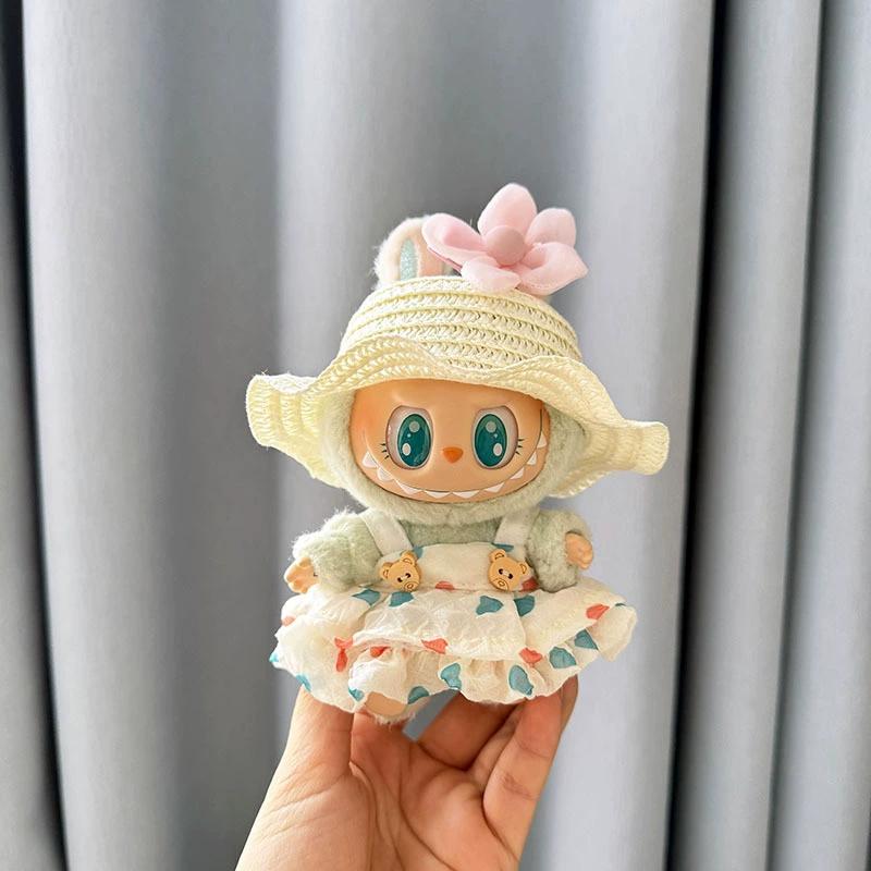 Only Plush Dolls Clothes for Korea Labubu V2 Idol Sitting Party Dolls Autumn Winter Beautiful Clothing Set Outfit Accessories