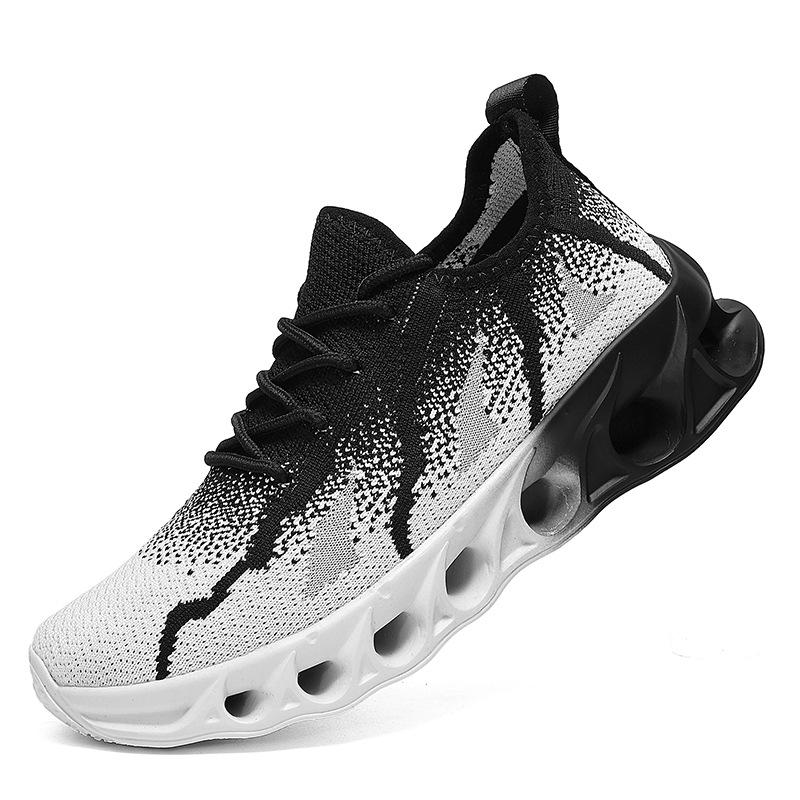 Hollow twist thick-soled fly-woven mesh lightweight and breathable casual sports couple shoes men's and women's four-season shoes