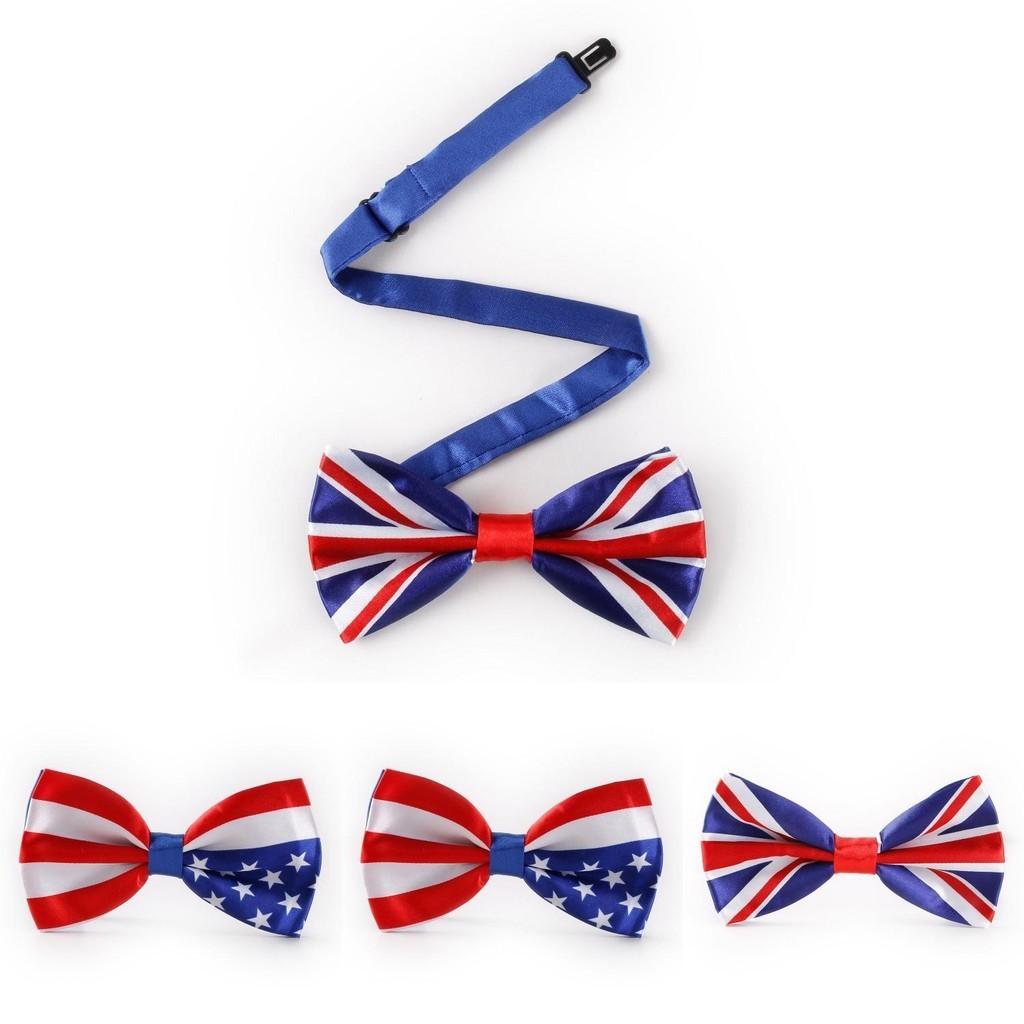 Stilvolle Union Jack USA Flagge Seidenfliege für Kostüme