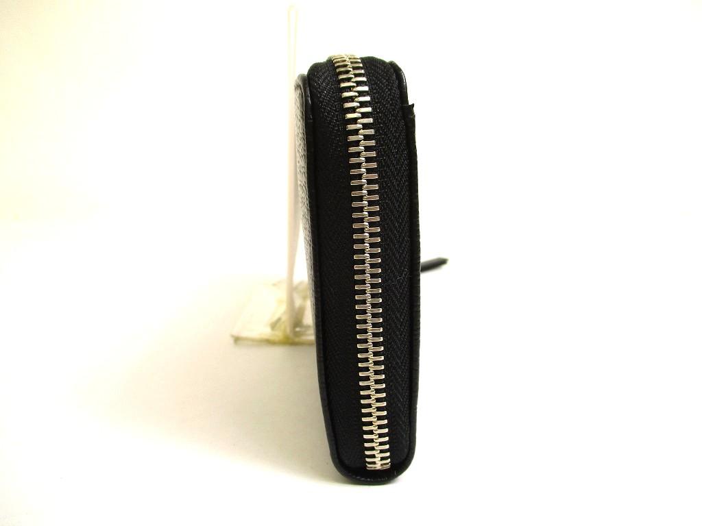 Authentic Tiffany & Co. Logo Plate Black Leather Round Zip Wallet #a871  Refurbished