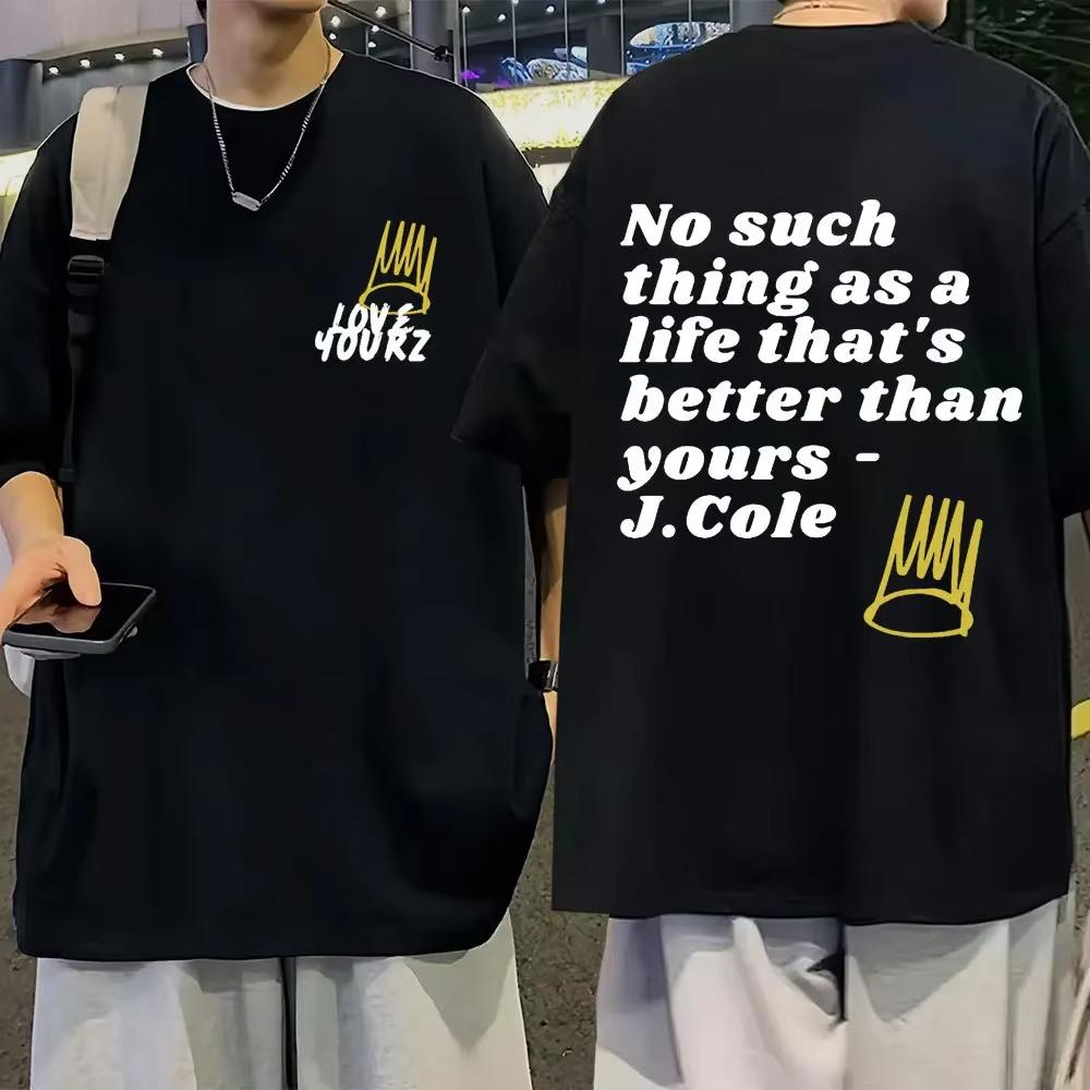 Rapper J Cole T-Shirt Vintage Stil Musikalbum Konzert Grafik T-Shirts Herren Harajuku Hip Hop Punk Street T-Shirt Unisex