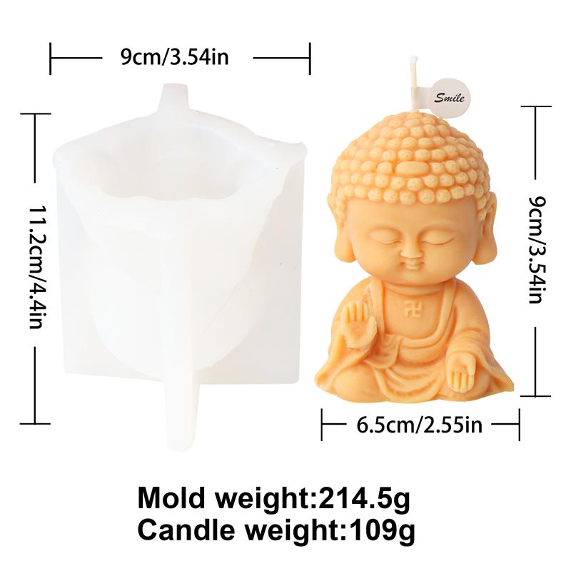3D Άγαλμα Προσευχόμενου Βούδα Σιλικονούχα Φόρμα Κεριού DIY Άγαλμα Γύψος Κερί Κατασκευή Ρητινική Φόρμα Θρησκευτική Διακόσμηση Χειροτεχνία Δώρα