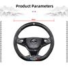 YXMP4 Car Steering Wheel Cover Carbon Fiber Pattern Accessories For Skoda Superb Octavia Rapid Kodiaq Kamiq Fabia Enyaq iV Scala Karoq