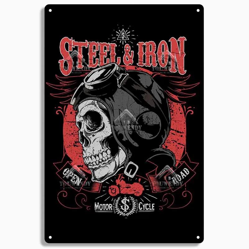 Born to Ride Motorcycle Tin Signs, Retro Metal Sign Plaque, Vintage Wall Decor, Garage, Bar, Man Cave, Decorative Plate